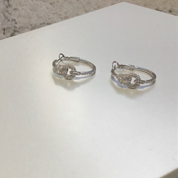 Swarovski Jewelry - Genuine Swarovski Knot Hoops